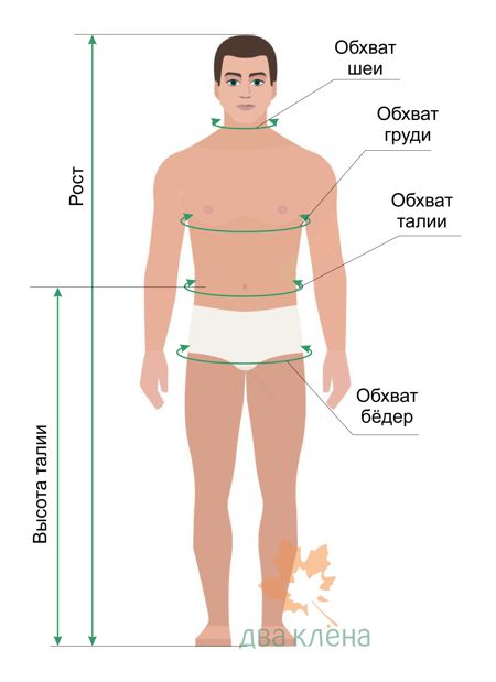 Снятие мерок мужской одежды