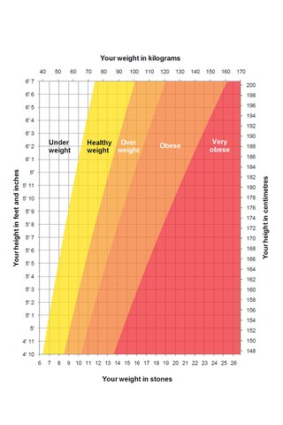 healthy weight chart