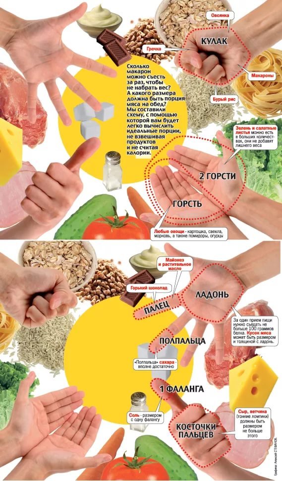 Правило ладони в питании картинки