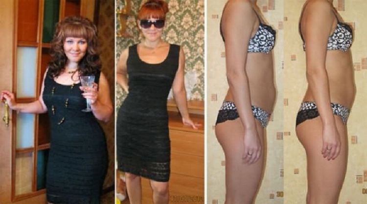 Фото с результатами до и после соблюдения водной диеты