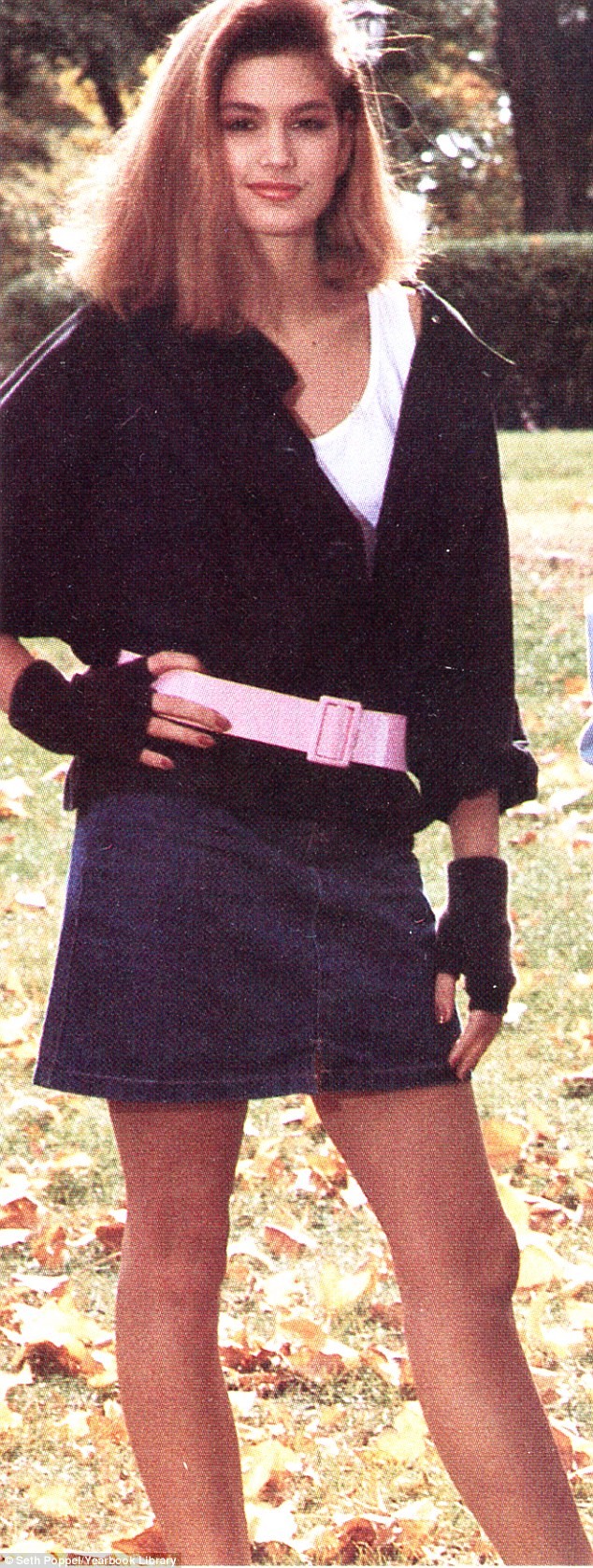 Already a stunner: The Vogue favorite already showed she had model skills when she was a teenager; here she is seen in 1984