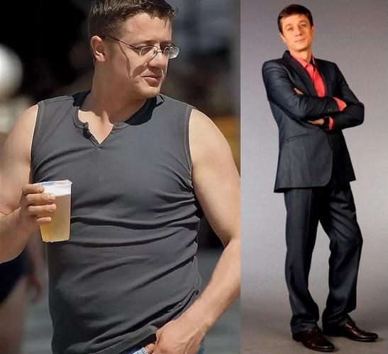 Алексей Макаров до и после похудения