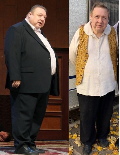 Александр Семчев до и после похудения
