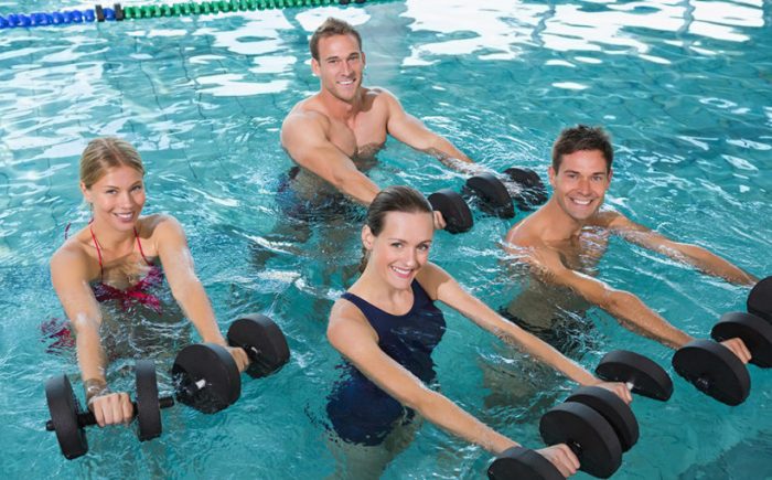 силовые упражнения в воде