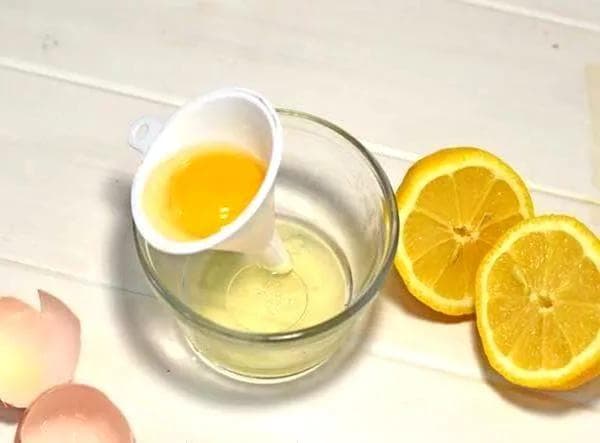 белковая маска с лимонным соком