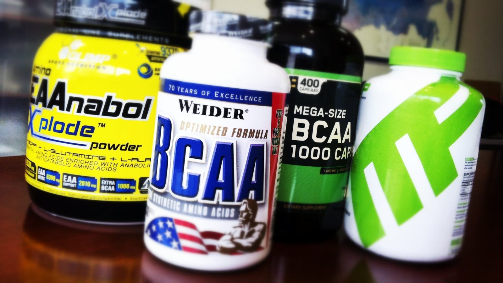 BCAA аминокислоты от разных производителей: Weider, Optimum Nutrition