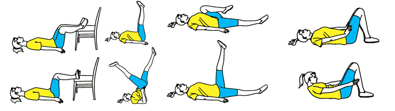 Гимнастика для вен: Упражнения лежа