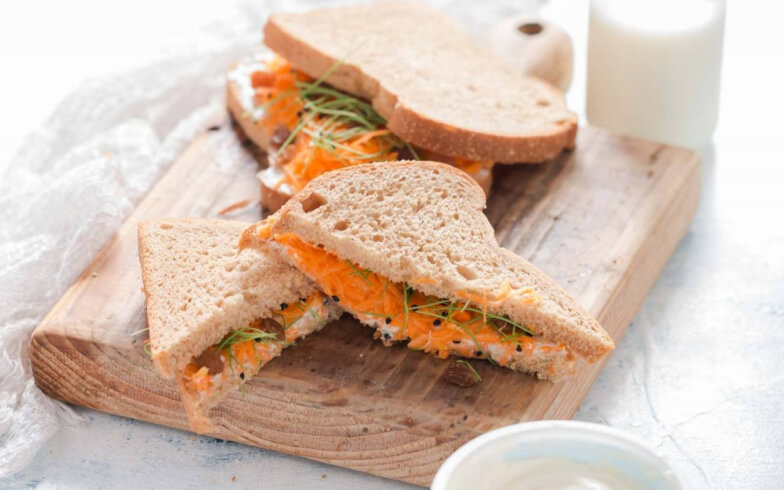Сэндвич с редиской или морковью - Рецепт с морковкой