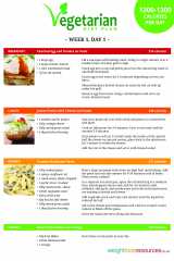 Vegetarian Diet Plan PDF Sample